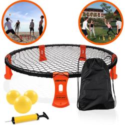 Spikeball - Spikeball Set - Buitenspel - Roundball - Roundnet - Balspel - Slam ball - Smash ball - Spellen voor Volwassenen - Spellen Kinderen - Oranje