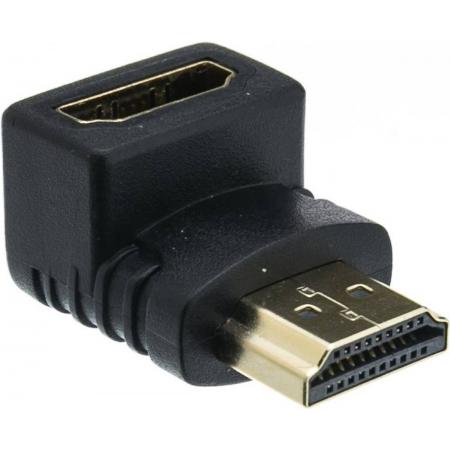 HDMI-adapter HDMI-connector 90° gehoekt - HDMI input zwart