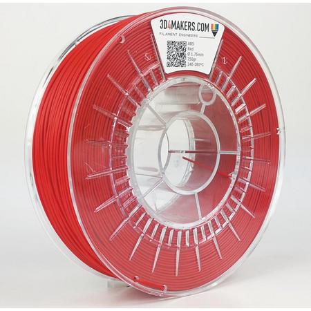3D4Makers - ABS Filament - Red (RAL 3020) - 2.85mm - 750 gram