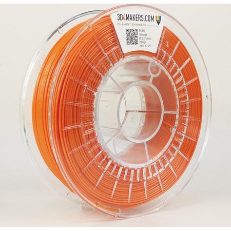 3D4Makers - PETG Filament - Orange (RAL2008) - 2.85mm - 750 gram