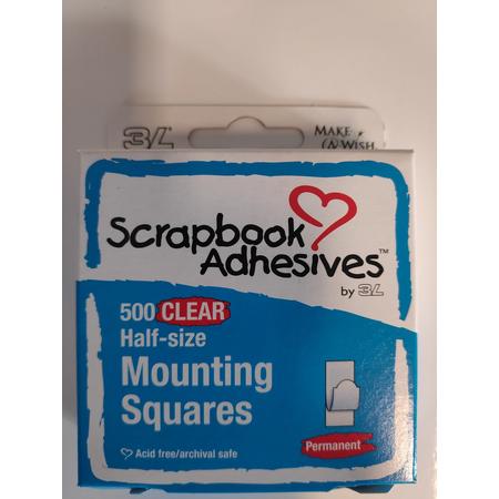 3L Mounting Squares Clear Half size