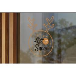 3Motion- Kerstversiering- Raamsticker-Let it snow- Kerstdecoratie- Transparante sticker- 5stuks