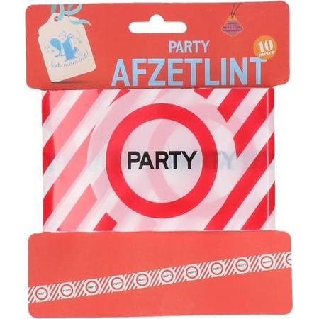 Afzetlint Party - Verjaardag - 4 het moment! - 10 meter