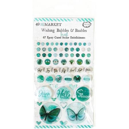 49 and Market Vintage Artistry In Teal Wishing Bubbles & Baubles (VAC35038)