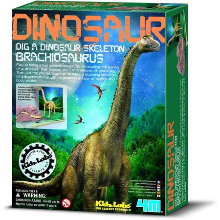 4m Kidzlabs: graaf-je-dinosaurus-op brachiosaurus franstalig