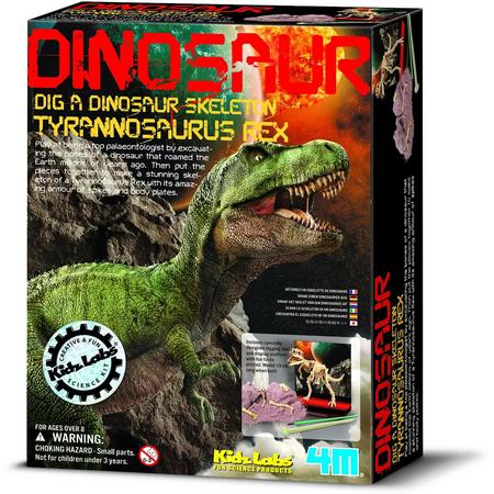 4m Kidzlabs: graaf-je-dinosaurus-op t-rex (franstalig)