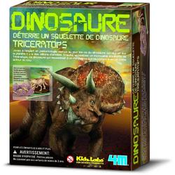 4m Kidzlabs: graaf-je-dinosaurus-op triceratops (franstalig)