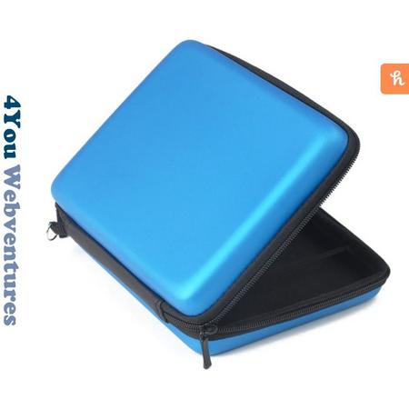 Opberghoes Voor De Nintendo 2DS - Opbergtas Bescherm Cover Hoes - Carry Case Blauw - Blauwe tas