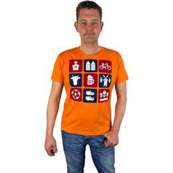Oranje Heren T-Shirt - Echt Hollands -  Voor Koningsdag - Holland - Formule 1 - EK/WK Voetbal - Maat XXL