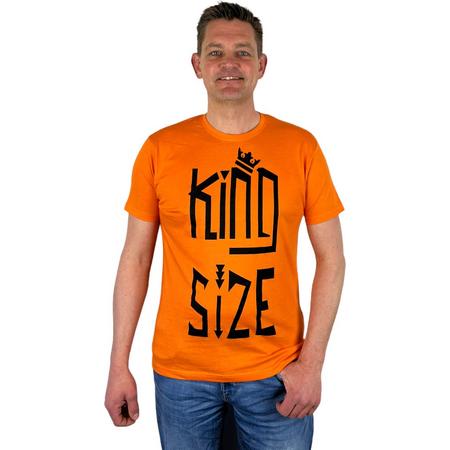 Oranje Heren T-Shirt - King Size -  Voor Koningsdag - Holland - Formule 1 - EK/WK Voetbal - Maat L