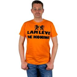 Oranje Heren T-Shirt - Lam Leve De Koning -  Voor Koningsdag - Holland - Formule 1 - EK/WK Voetbal - Maat XL