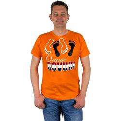 Oranje Heren T-Shirt - Oranje Bovuh! -  Voor Koningsdag - Holland - Formule 1 - EK/WK Voetbal - Maat L