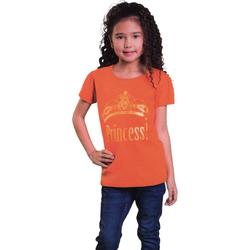 Oranje Meisjes T-shirt  - Princess! -  Voor Koningsdag - Holland - Maat: 86/92