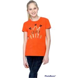 Tiener Meisje T-shirt - Selfie Queen - Voor Koningsdag - Holland - Maat: 110/116