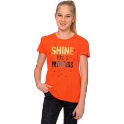 Tiener Meisje T-shirt - Shine Like A Princess - Voor Koningsdag - Holland - Maat: 122/128