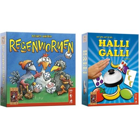 Spellenbundel - Dobbelspel - 2 Stuks - Regenwormen & Halli Galli