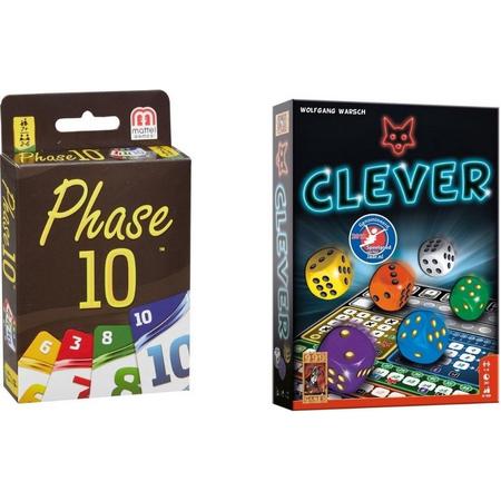 Spellenbundel - Kaartspel - 2 stuks - Phase 10 & Clever