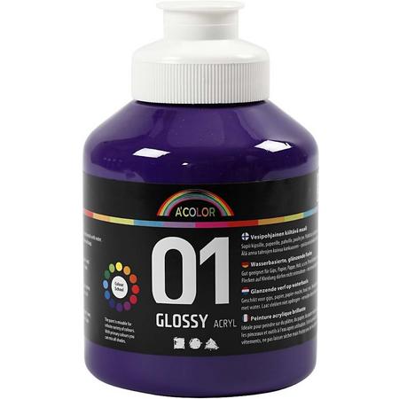 A-color Glossy acrylverf, violet, 01 - glossy, 500 ml