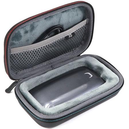 Hard Cover Carry Case Voor Samsung X5 Portable SSD Externe Harde Schijf - Opberghoes Sleeve Beschermhoes Tas Hoes - Zwart