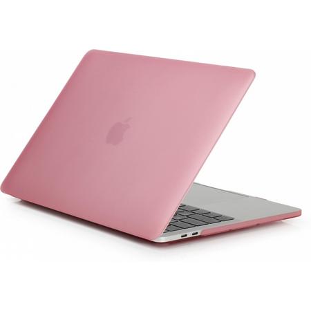 Hardcover Case Cover Voor Apple Macbook Air 13 13.3 Inch 2018/2019 A1932 Hard Shell Hoes - Notebook Sleeve Skin Protector - Mat Roze