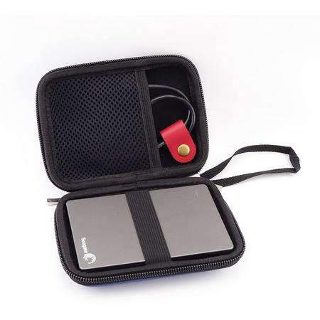 Harde Schijf Hard Cover Tas - Externe HDD / SDD Hoes - Harddisk Beschermhoes Carry Case - 2.5 Inch Zwart