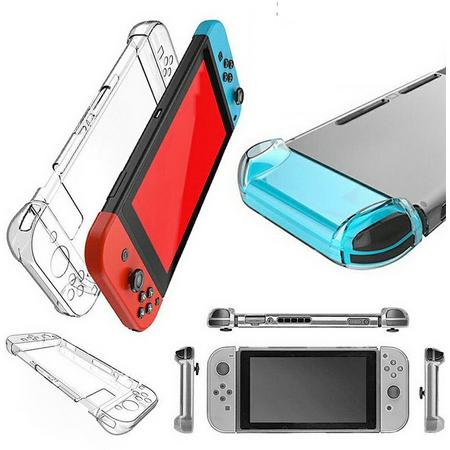 Luxe Hardcover Beschermhoes Cover Case Voor Nintendo Switch Console & Joycon Controllers - Hoes Protector Shell - Transparant