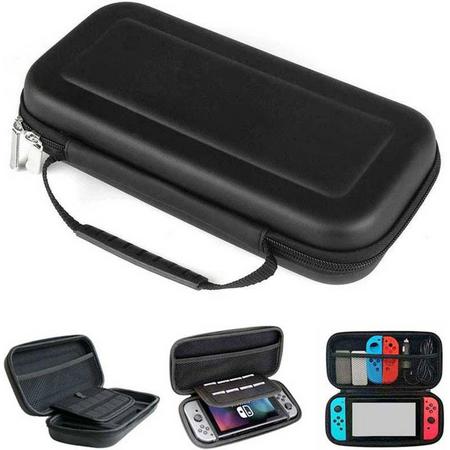 Luxe Hardcover Beschermhoes Cover Case Voor Nintendo Switch Console - Hoes Protector Tavel Tas - Zwart