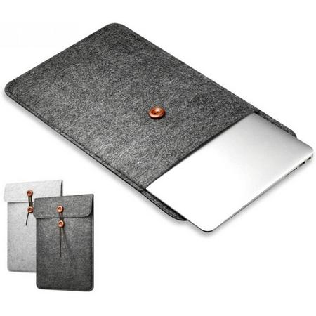 Vilten Envelop Soft Sleeve Voor Apple Macbook Air & Pro 13 Inch - Laptop Case - Bescherming Cover Hoes - Zwart