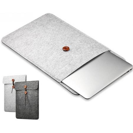 Vilten Envelop Soft Sleeve Voor Apple Macbook Pro 15 Inch - Laptop Case - Bescherming Cover Hoes - Grijs