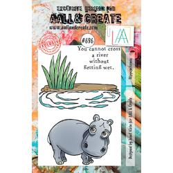 Clear Stamp Set A7 Hippopotamus (AALL-TP-696)
