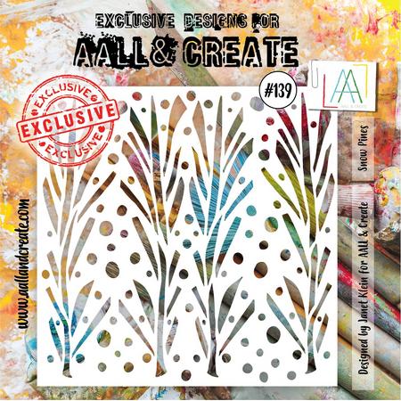 Masking Stencil 6x6 Inch Snow Pines (AALL-PC-139)