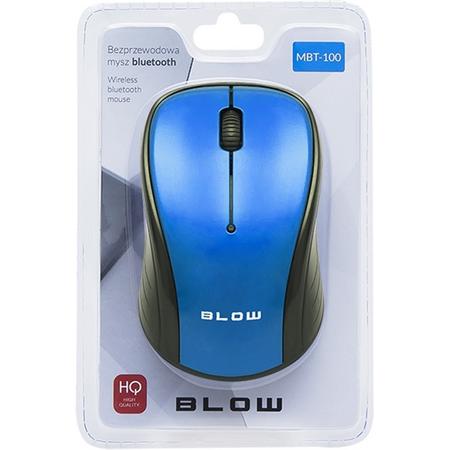 Computer Muis Bluetooth 1600DPI - Blauw-Zwart MBT-100