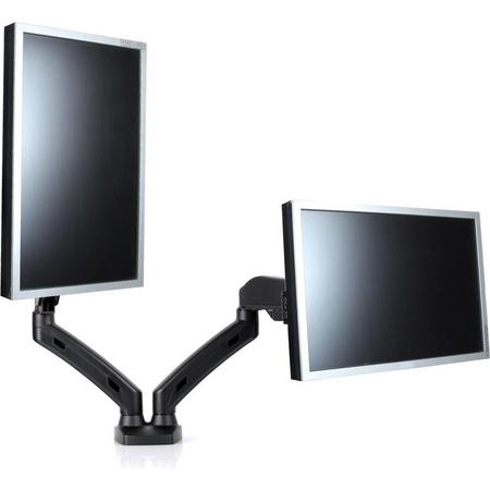 Monitorbeugel 2 schermen 13 tot 27 inch - Standaard L-13GD - Klem