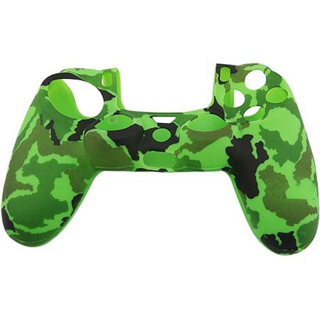 PS4 Controller Protector Siliconen - Camouflage Army Hot Green