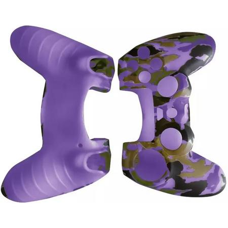 PS4 Controller Protector Siliconen - Camouflage Army Purple