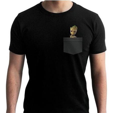 Marvel - Pocket Groot Black Man T-Shirt M