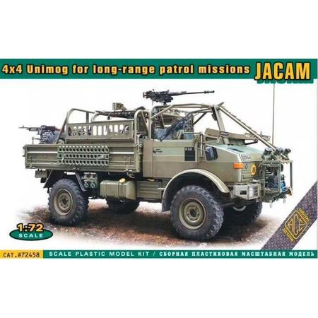 1:72 ACE 72458 4x4 Unimog for long-range Patrol Missions JACAM Plastic kit