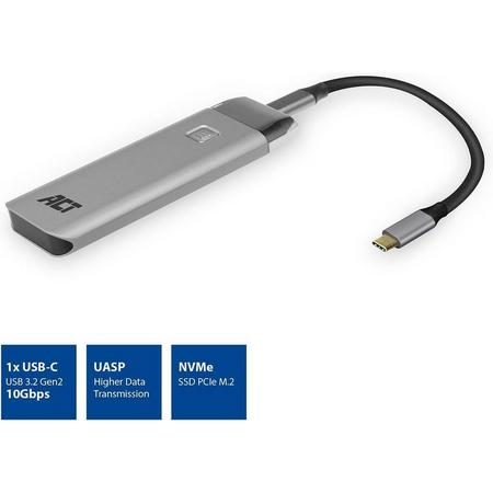 ACT M.2 NVMe USB-C SSD Behuizing, aluminium, USB 3.2 Gen2