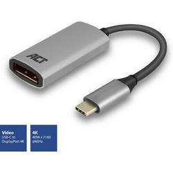   USB-C naar DisplayPort female adapter, 4K @ 60Hz, kabellengte 0,15m, aluminium behuizing AC7030