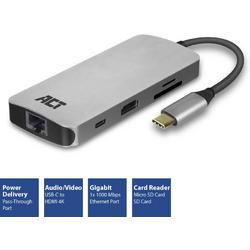 USB-C Multiport Laptop Docking met PD Pass-Through 60W