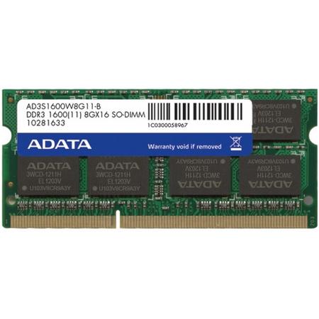 ADATA 8GB DDR3 - 1600 MHz 4GB DDR3 1600MHz geheugenmodule