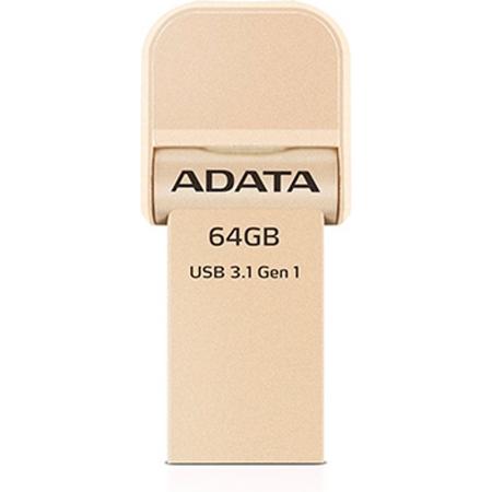 ADATA AI920, 64GB 64GB USB 3.0 (3.1 Gen 1) USB-Type-A-aansluiting Goud USB flash drive