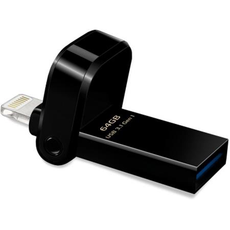 ADATA AI920 64GB 64GB USB 3.0 (3.1 Gen 1) USB-Type-A-aansluiting Zwart USB flash drive