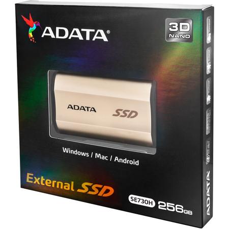ADATA Externe SSD SE730H 256GB USB 3.1 Goud
