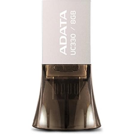ADATA UC330 8GB USB 2.0 Type-A Zwart, Zilver USB flash drive