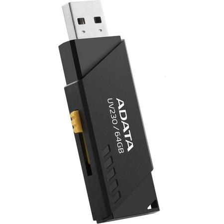 ADATA UV230 64GB USB 2.0 Capacity Zwart USB flash drive