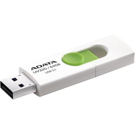 ADATA UV320 64GB USB 3.1 (3.1 Gen 2) Capacity Groen, Wit USB Flash Drive