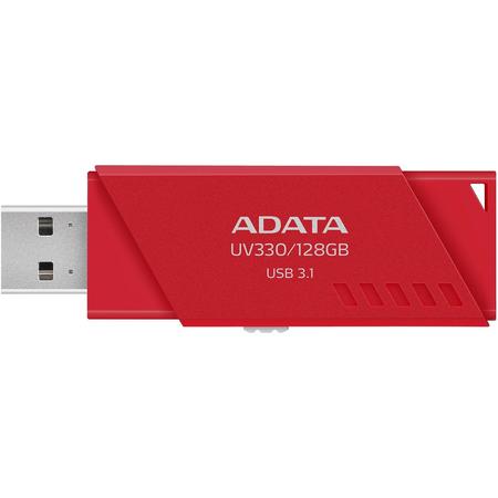 ADATA UV330 USB flash drive 128 GB 3.0 (3.1 Gen 1) USB-Type-A-aansluiting Rood
