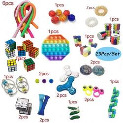 fidget toys pakket - 29 delig - spinner - cube