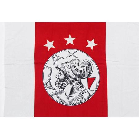 Ajax-vlag wit-rood-wit oud logo 150x225cm